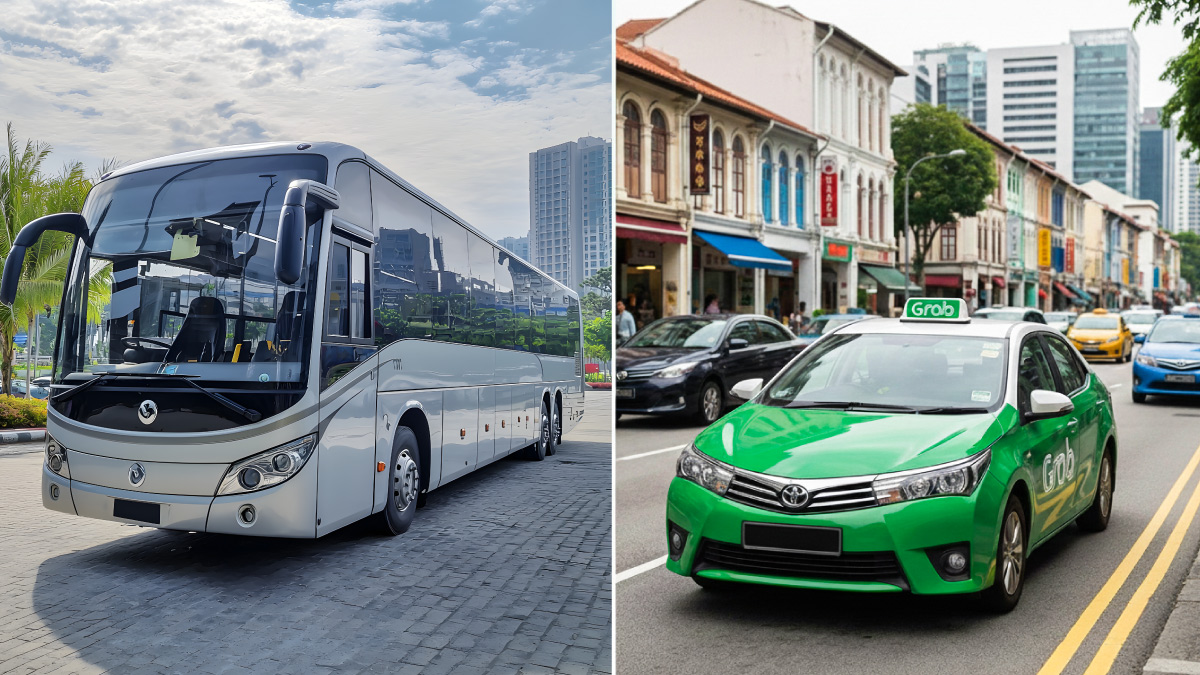 Charter Bus vs Grab in Singapore: Cost, Convenience, and Comfort for Group Travel